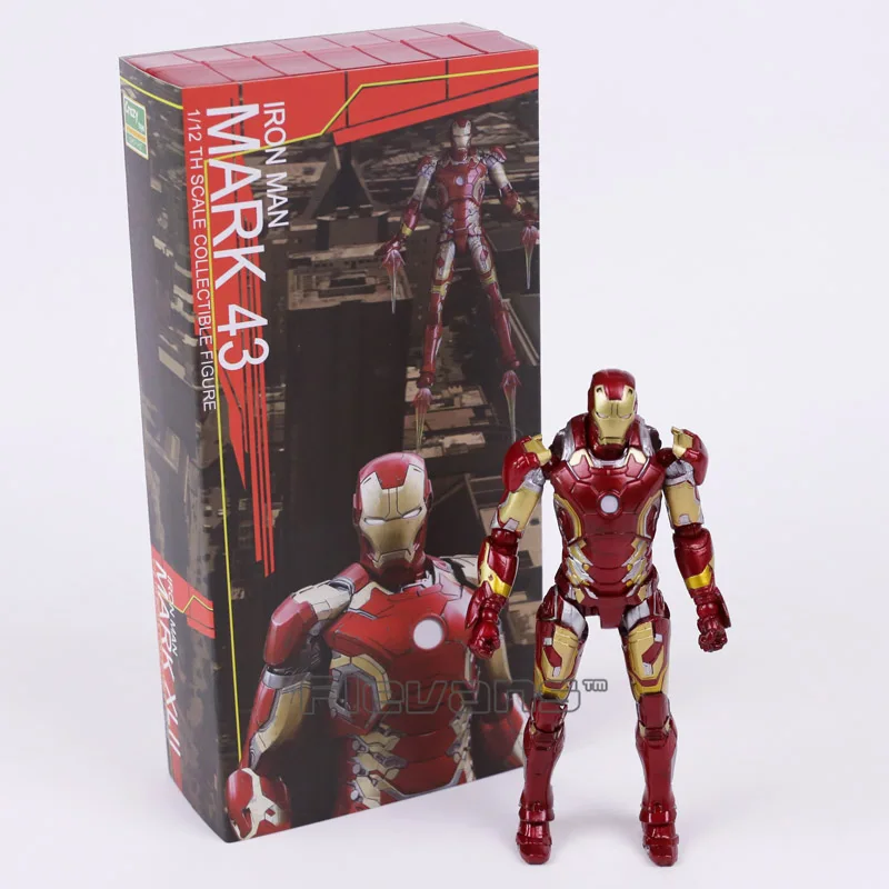 

Crazy Toys Iron Man Mark XLIII MK 43 1/12 th Scale Collectible Figure