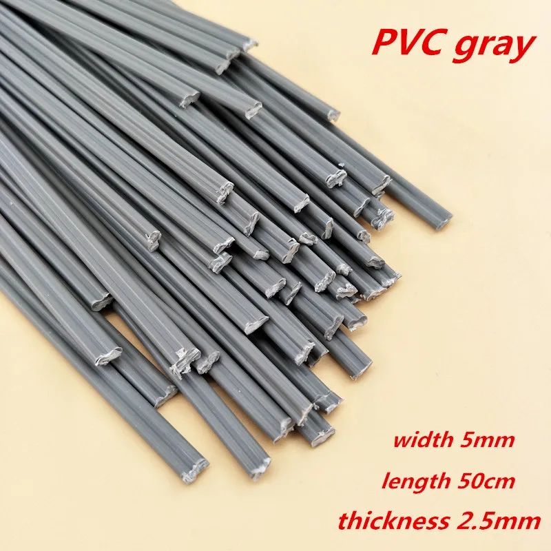 40 Pcs PVC Grey Plastic Welding Rods Welding Sticks for Hot Air Gun for Heat Gun Plastic Welder Gun 50cm Free Shipping