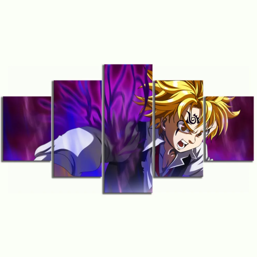 Seven Deadly Sins аниме 5P картины печать на холсте HD Абстрактная Картина офисная
