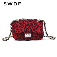 SWDF Леопардовый принт для девочек небольшие сумочки с клапаном для женщин зимние сумки через плечо женские сумки на плечо модные ретро сексуальные