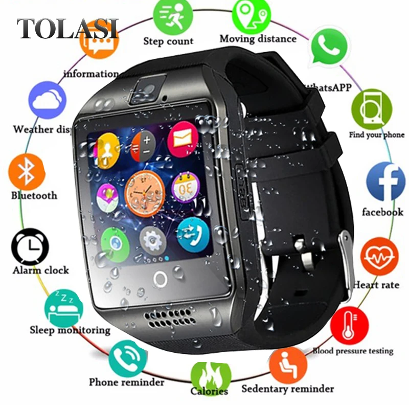 

Smart Watch Men Waterproof IP67 Sim Card Android Cam Phone Sport Heart Rate Monitor Watch Smart IOS Compatible Better than dz09