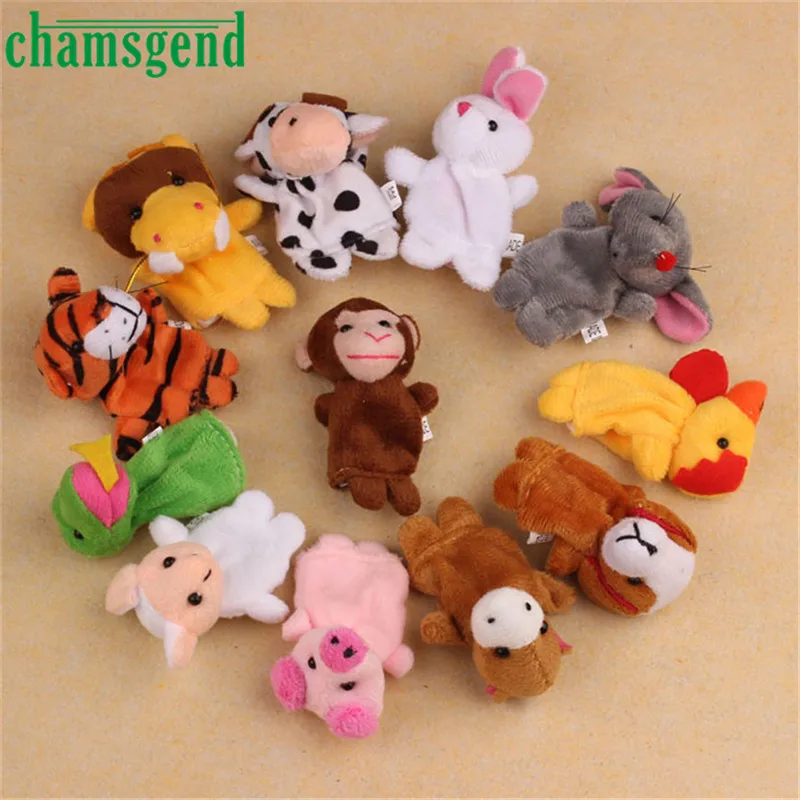 

TS 12Pcs Chinese Zodiac Soft Animal Puppet Finger Toys PLush Toys Levert Dropship Aug 25