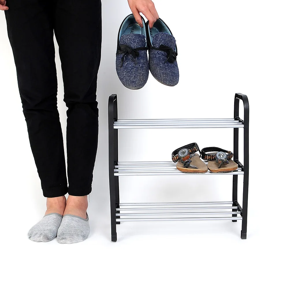 

Easy Assembled Plastic 3 Tier Shoe Rack Shelf Organizer Stand Holder Keep Room Neat Door Space Saving Drop shipping