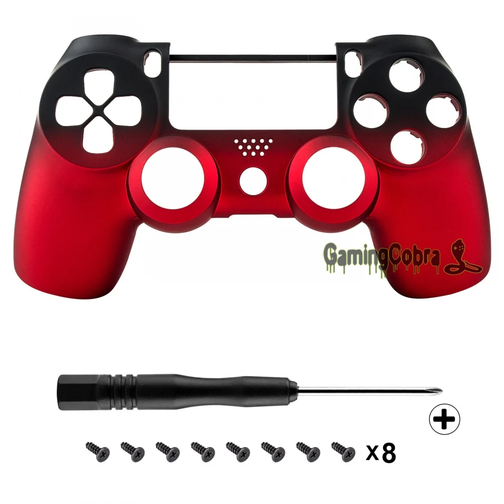 

For PS4 Controller Shadow Red Faceplate Cover Front Housing Shell JDM-010 JDM-020 #P4MSF14