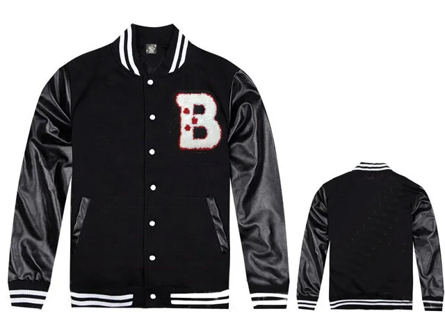 varsity jacket leather sleeve|jacket 