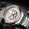 Reloj de engranajes creativo para hombre reloj de acero inoxidable de lujo a la moda impermeable de negocios deporte de cuarzo reloj de pulsera Masculino ► Foto 3/6