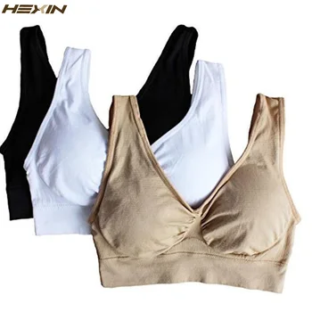 

HEXIN Seamless Push Up Bra Plus Set of 3 Underwear Wireless Bra black/white/nude 3pcs/set Sexy Bra With Pads