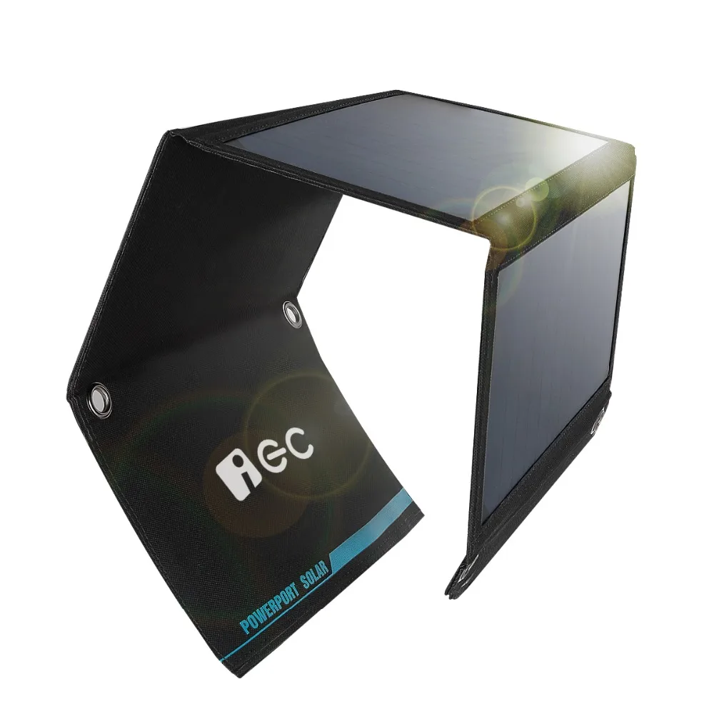 

Foldable Solar Charger with Sun power Panel Outdoor Solar Power Bank Battery Charger External Panel Battery Charger pack