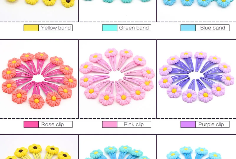 12 шт./лот, красивые заколки для волос с цветами, мягкие детские заколки для девочек из ПВХ, аксессуары для волос, желтый, розовый, красный цвет, заколки для детей