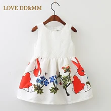 LOVE DD& MM/платья для девочек; коллекция года; Брендовое платье принцессы с цветочным принтом; одежда для маленьких девочек