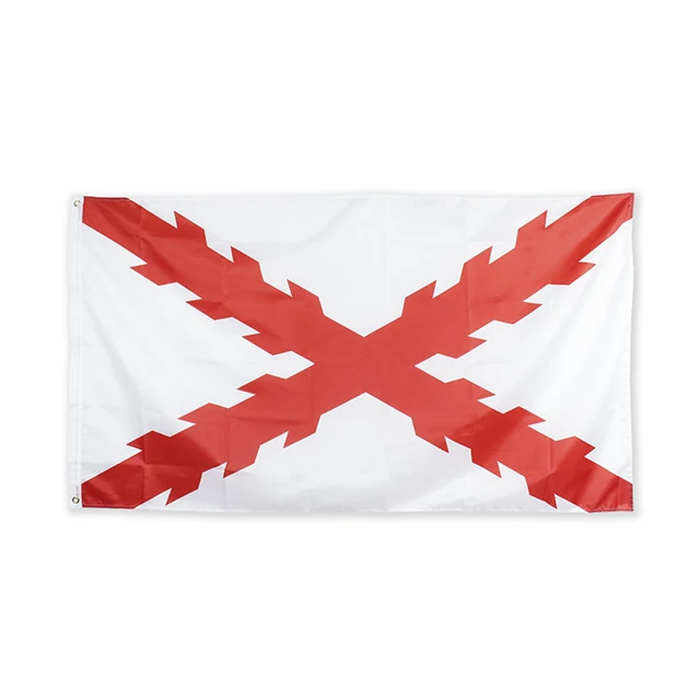 

3x5 ft Cross of Burgundy Spanish flag custom digital print 90x150cm