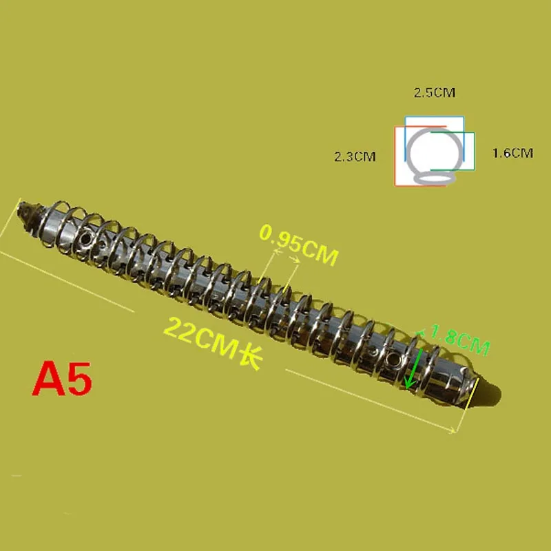 A4 30 отверстиями B5 26 отверстие A5 20 отверстие металлический винтовой зажим для бумаг с отрывными листами Нержавеющая сталь папка с файлом дневник зажимы зажимное кольцо - Цвет: A5 20Rings