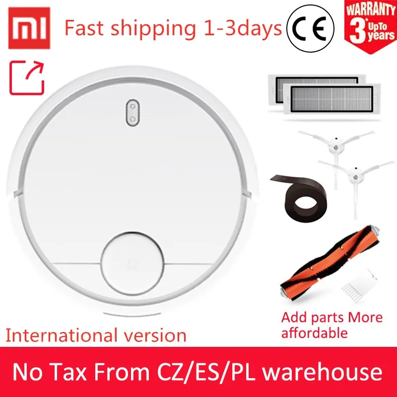 

Original International version Xiaomi Mi home Smart Plan type Robotic Vacuum Cleaner with Wifi App and Auto Charge for home