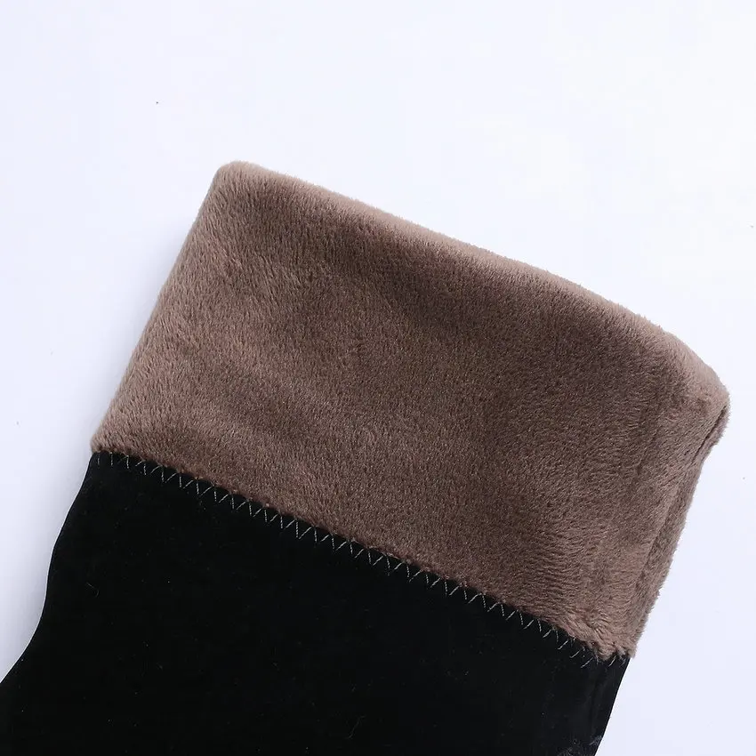 Del Zapatos Dedo 34 Cuadrado De Sobre Largas Rodilla Felpa Las 39 Mujeres Botas Cuadrados Tacones Negro Pie La Altos 2018 Señoras Corta Esveva Tamaño ncWOpSq0O