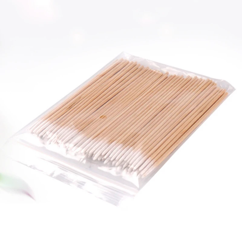 

300pcs/bag Cotton Buds Swabs 7cm Long Wooden Handle Tattoo Makeup Microblade Cotton Swab Sticks Makeup Cotton Swabs