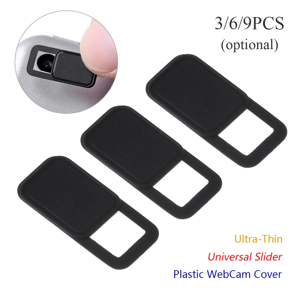 

3/6/9PCS Universal WebCam Cover Shutter Magnet Slider Plastic Camera Cover for IPhone PC Laptops Mobile Phone Lens Privacy Stick