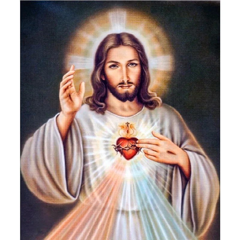 

New Diamond Painting Diy Jesus 5D Diy Diamond Embroidery Mosaic Cross Stitch Home Decoration Gift Factory Direct LUOVIZEM L704