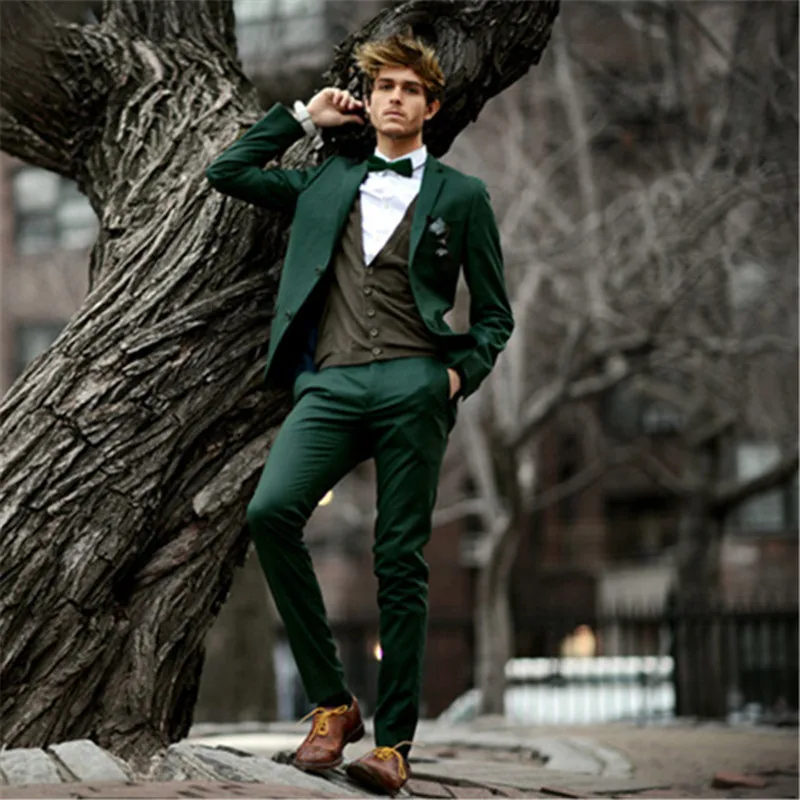 

Green Mens suit Blazer Homens blazer Men's Terno Slim Fit Blazer Masculino Men Suits Costume Homme Mariage 2017 (jacket+pants)