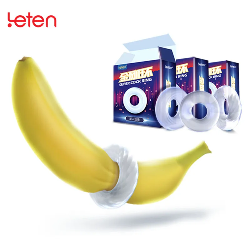 Leten Penis Ring Adult Sex Toys Delay Ejaculation Training Cock Ring Long Lasting Penis Sleeve Sex Toy For Man