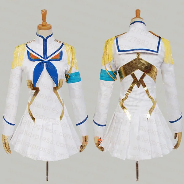 Kill la Satsuki Kiryuin женский косплей белого цвета Косплей Костюм|Костюмы аниме| |