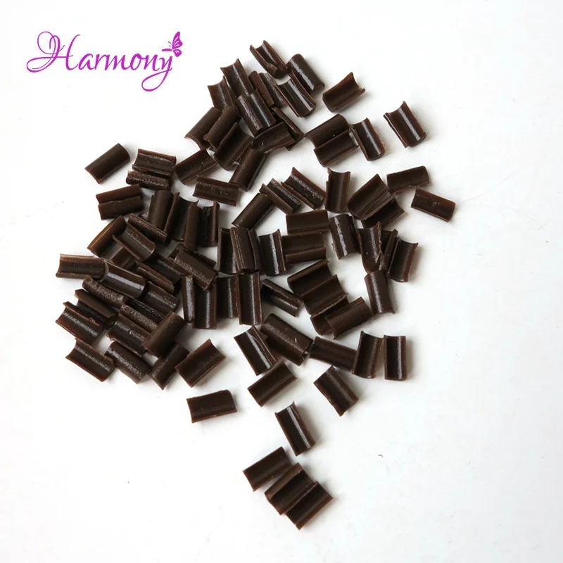 Free shipping 200pcs Nail Tip Keratin Glue Transparent Color U Tip Hair keratin nail tip glue for Hot Fusion Pre Bonded Hair