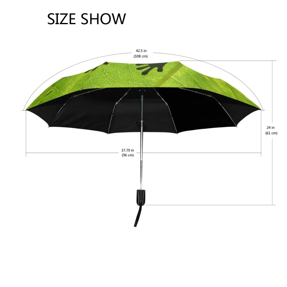 Новинка, креативный детский зонтик в виде лягушки, три складных зеленых зонта, Женский солнцезащитный крем, анти-УФ, брендовые зонтики