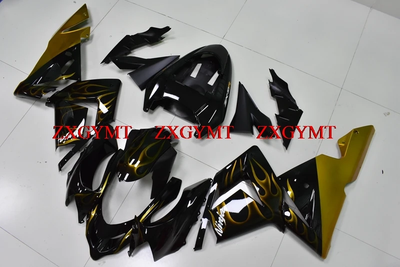 

Fairings for ZX-10r 2004 - 2005 Fairing ZX-10r 2005 Black Gold Frame Body Kits for Kawasaki ZX10r 2005