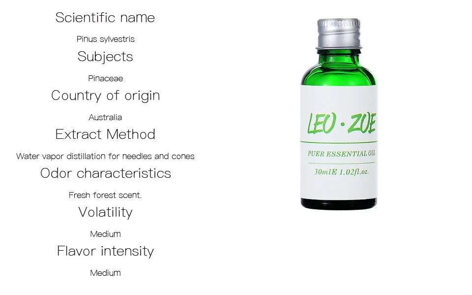 Известный бренд LEOZOE Pine Needle эфирные масла сертификат происхождения Norway аутентификация Высокое качество сосновые иглы масло 30 мл