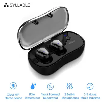 

SYLLABLE D900P TWS Bluetooth V5.0 Earphone for Phone HD Communication Portable True Wireless Stereo Earbud Waterproof Headset