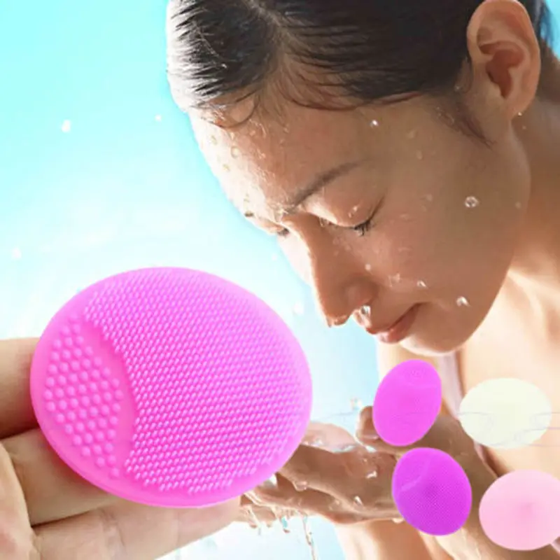 Мыть горячей Pad отшелушивающий для лица SPA Черноголовых Кисть для очищения лица ребенка массажные рукавицы для душа и ванны Губки Скрубберы - изображение