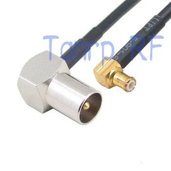 

6in TV male plug to MCX male both right angle 90 degree RF adapter 15CM Pigtail coaxial jumper RG174 extension cord cable