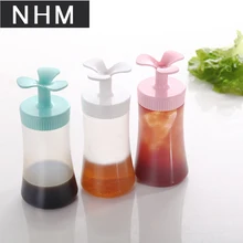 NHM 1 шт. пластиковая банка для варенья, салатная банка для варенья, бутылка приправы, бутылка для масла, может стоять на стороне выдавливания, цвет бутылки в случайном порядке