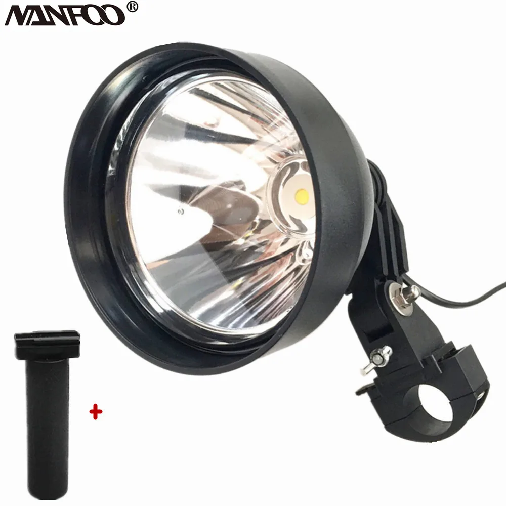 

New 2500lm 12V Hunting light 25W Cree LED Scope Mounted Spotlight Super Spot Beam LED Portable Rifle Mounted Light with Handle