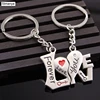 New fashion jewelry I LOVE YOU Heart Keychain Ring Keyring Lover Romantic Creative New chaveiro couple Key Chain Best Gift 17319 ► Photo 1/6