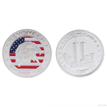 

2018 Meaningful Commemorative Coin 911 Eagle Head Collection Arts Gifts Bitcoin Alloy Souvenir Noncurrent Coin