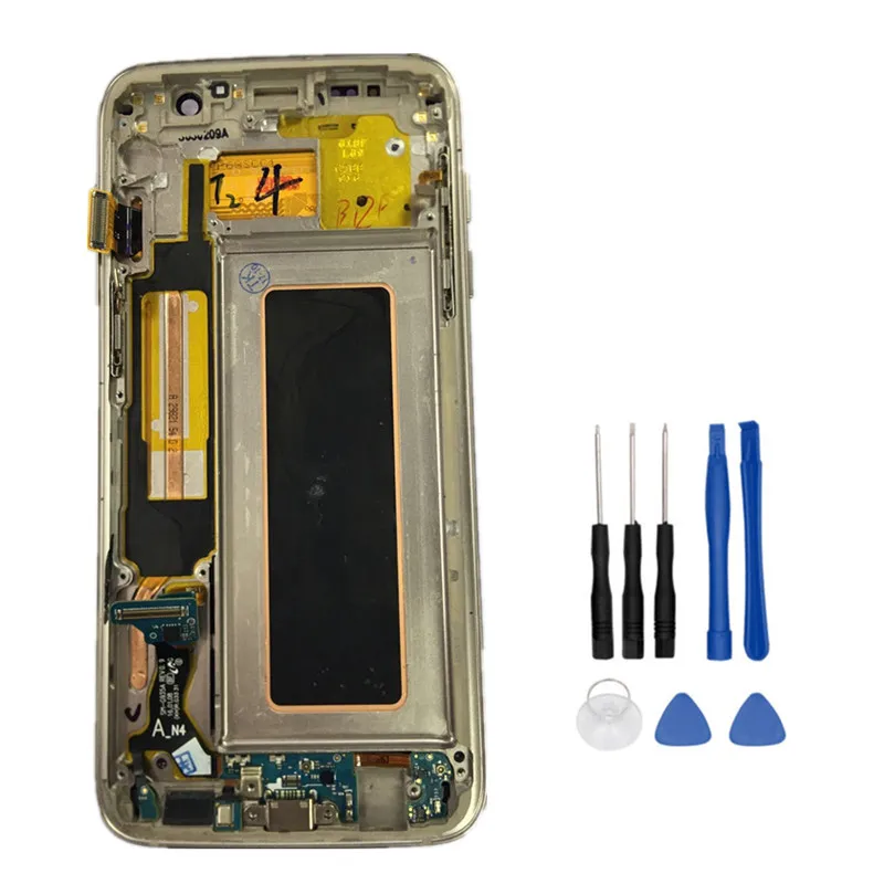 

Original SUPER AMOLED LCD with Frame For Samsung Galaxy S7 edge G935F Burn-in Shadow Lcd Display With Touch Screen Digitizer
