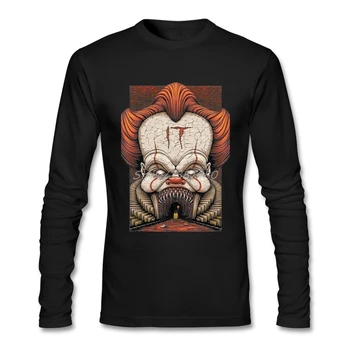 

It Movie Pennywise T Shirt O-neck Cotton Custom Long Sleeve T-shirt Men Fashion Lovers Funny T Shirts