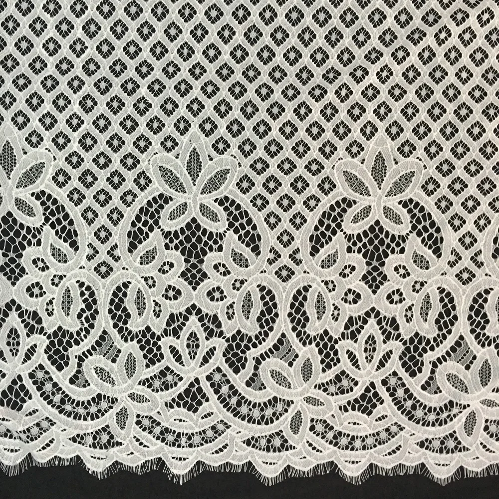 

70x300CM per piece Off white dress lace fabric thin and flow fashion garment lace material and accessories 2016 NEW design!