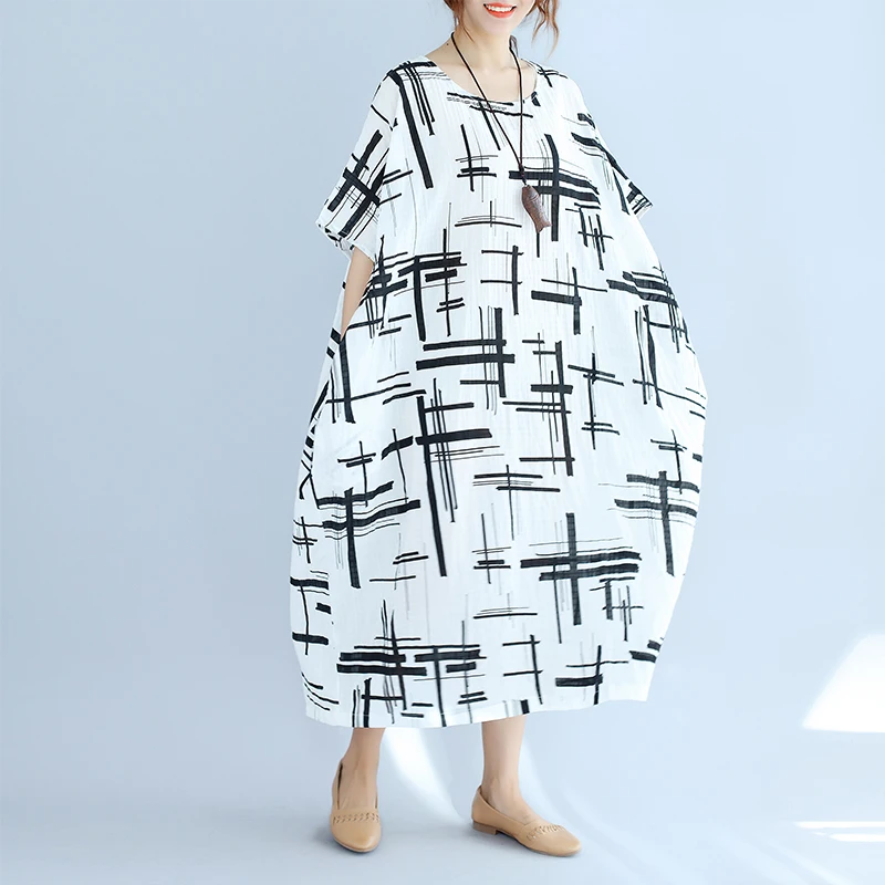Женское длинное платье с рукавами летучая мышь Vestido 3XL 4XL 5XL 6XL 7XL летнее свободное