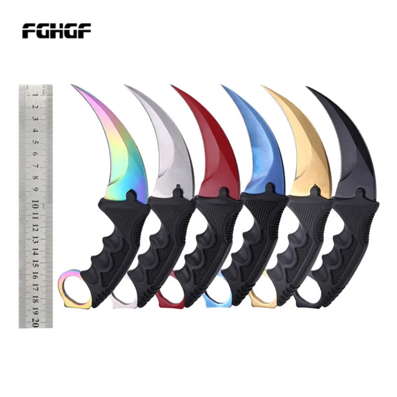

Free shipping Hunting Knife CS GO Tactical Claw Neck Knife Camp Hike Outdoor Self Defense Offensive Hunting Survival Tools Knife