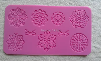 

Design QMX005 High Quality Sugar Lace Silicone Pad, Cake decoration mold, Free Shipping
