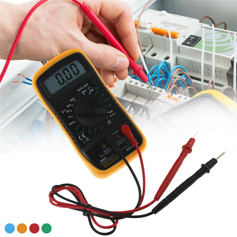AN8205C Thermometry LCD Digital Multimeter Voltmeter Ammeter AC DC OHM Volt Tester Test