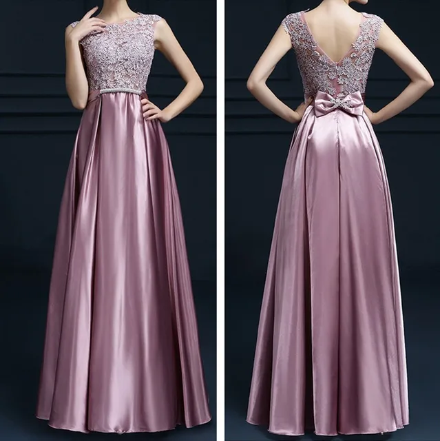 Satin Bridesmaid Dress Dusty Purple Floor Length Elegant Vestido De Festa Longo Cheap Burgundy