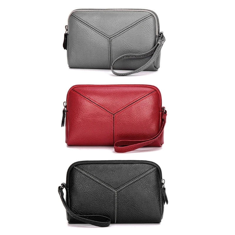 

Leather Women Day Clutch Bags Handbags Ladies Wristlet Wallet Female Purse