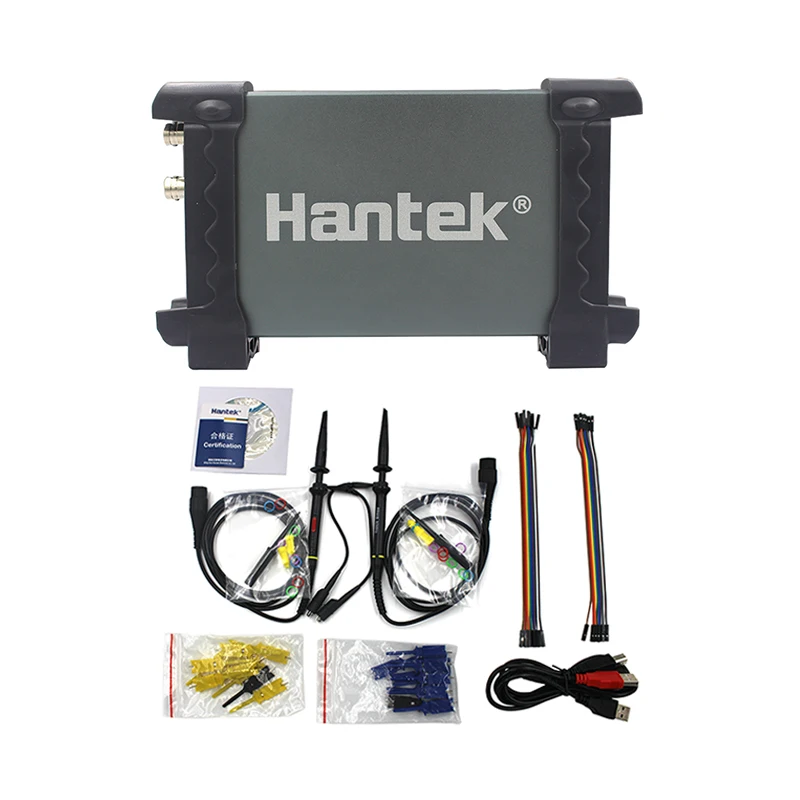 Hantek официальный 6022BL PC USB осциллограф 2 цифровых канала 20 МГц полоса пропускания 48MSa/s частота дискретизации 16 каналов логический анализатор