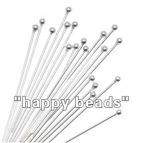 500PCS Wholesale Mixed Lots Silver Plated Ball Head Pins 0.5x25mm Findings