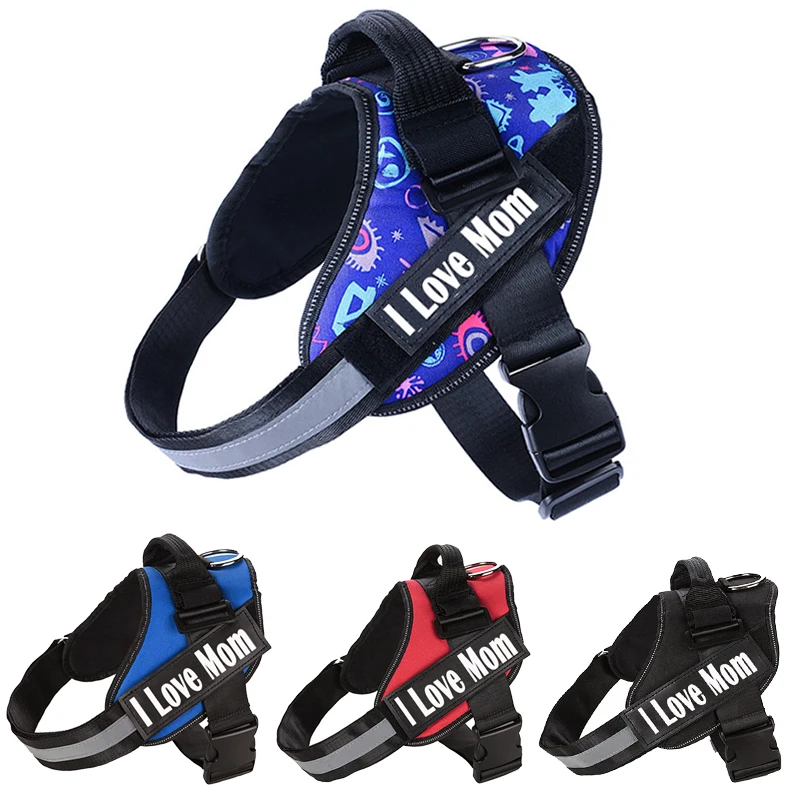 

New Fashion Dog Name Harness Small Medium Big Dog Personalized Harness Engraved Name Phone Free