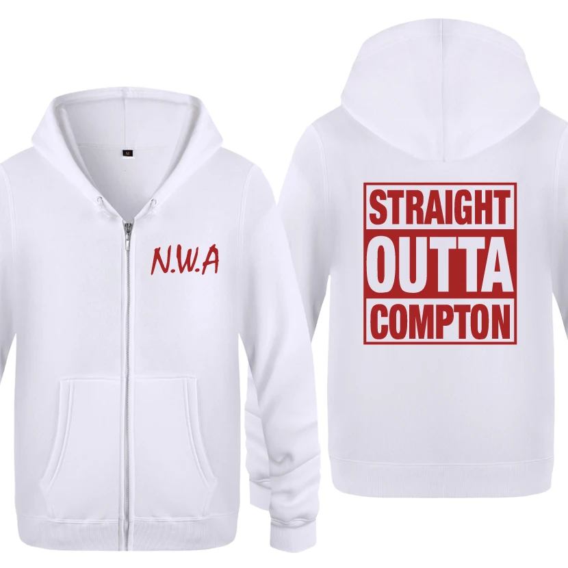 Прямые из Compton NWA Рок Рэп худи мужские мужские флисовые кардиганы на молнии толстовки с капюшоном - Цвет: BAY HOT