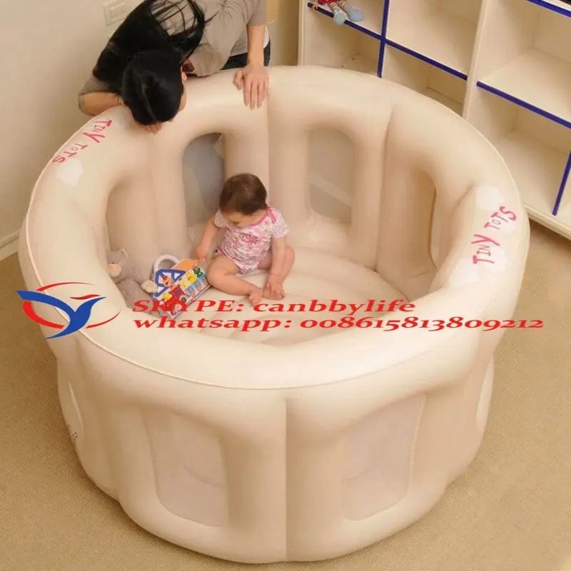 

Portable Baby Toddler Playpens, Indoor Outdoor Folded Anti-Fall Inflatable Safety Play Center Yard Child Safety Fence