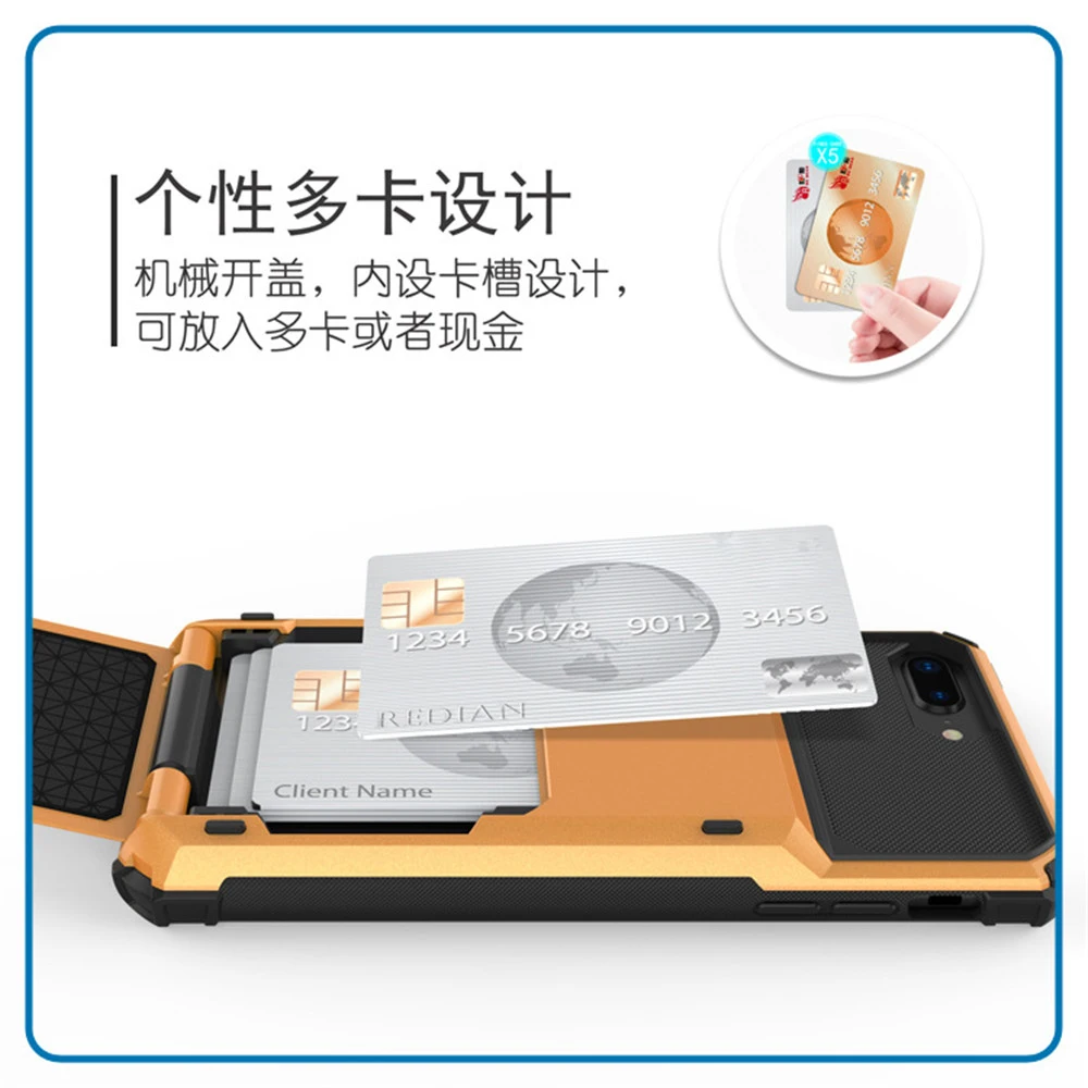 Чехол для iPhone SE 2020 2 7 8 Plus + 6 с откидными слотами карт бизнес чехол plus 6S Funda|Бамперы| |